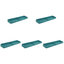 5Pcs Blue Silicone Kitchen Stove Top Holder Flexible Oven Storage Rack