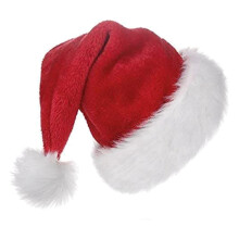 2X Santa Hat Christmas Hat Christmas Day Costume Dress  Pluszowy Gruby śWiąTeczny Kapelusz dla DorosłYch