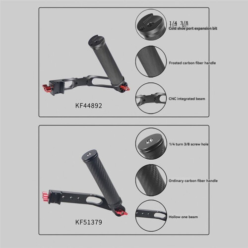 Camera Grip for  RC2/RS3 Gimbal Stabilizer Pot Handle Carbon Fiber Foldable Slot Side Handle B 1