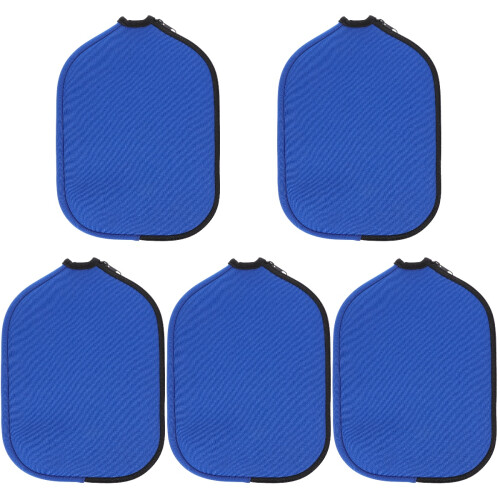 5Pcs Blue Practical Table Tennis Paddle Case Neoprene Racket Protector