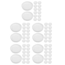 100Pcs Sturdy White Plastic Tube End Plugs for Mailing and Shipping