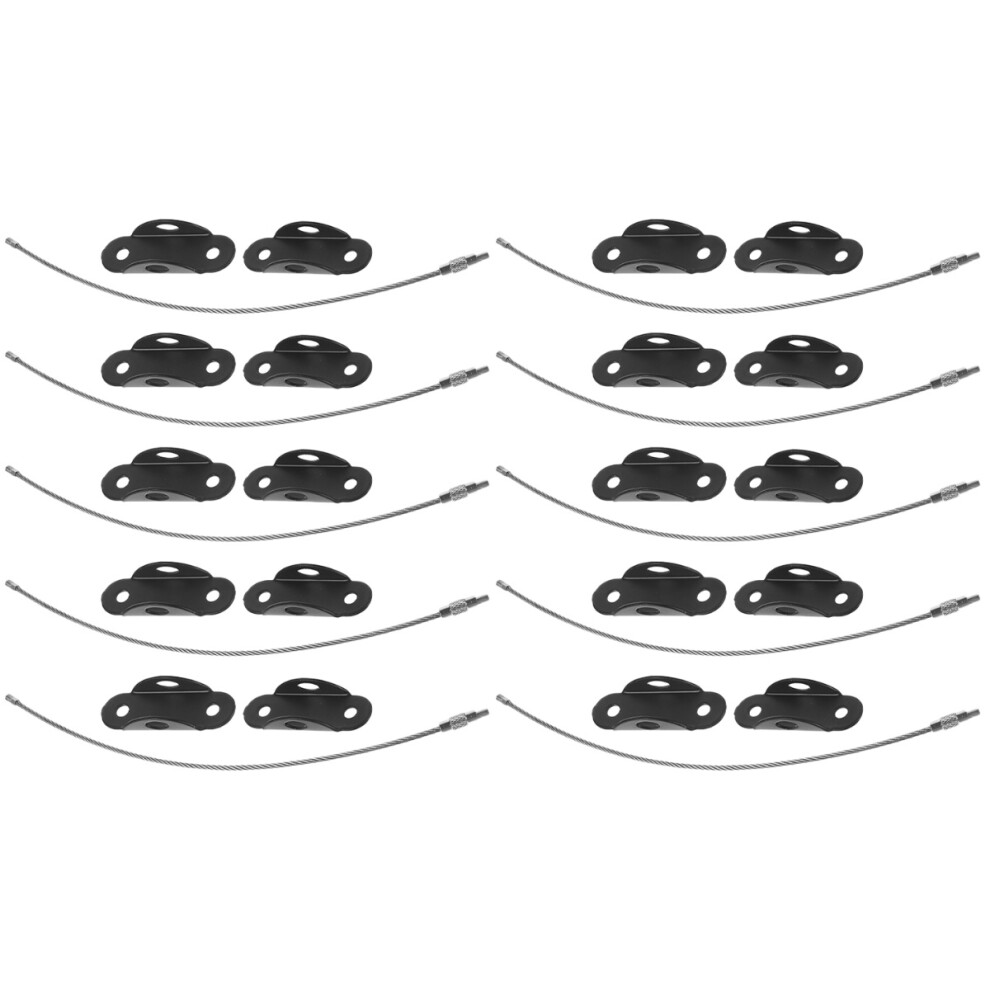 10Sets Baby Proofing Furniture Anchors Steel Wall Straps Black Vaguelly