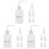 18Pcs Multi-Function White Pe Bottles for Eyelash Wash and Storage 1