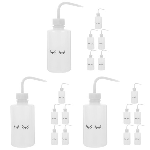 18Pcs Multi-Function White Pe Bottles for Eyelash Wash and Storage