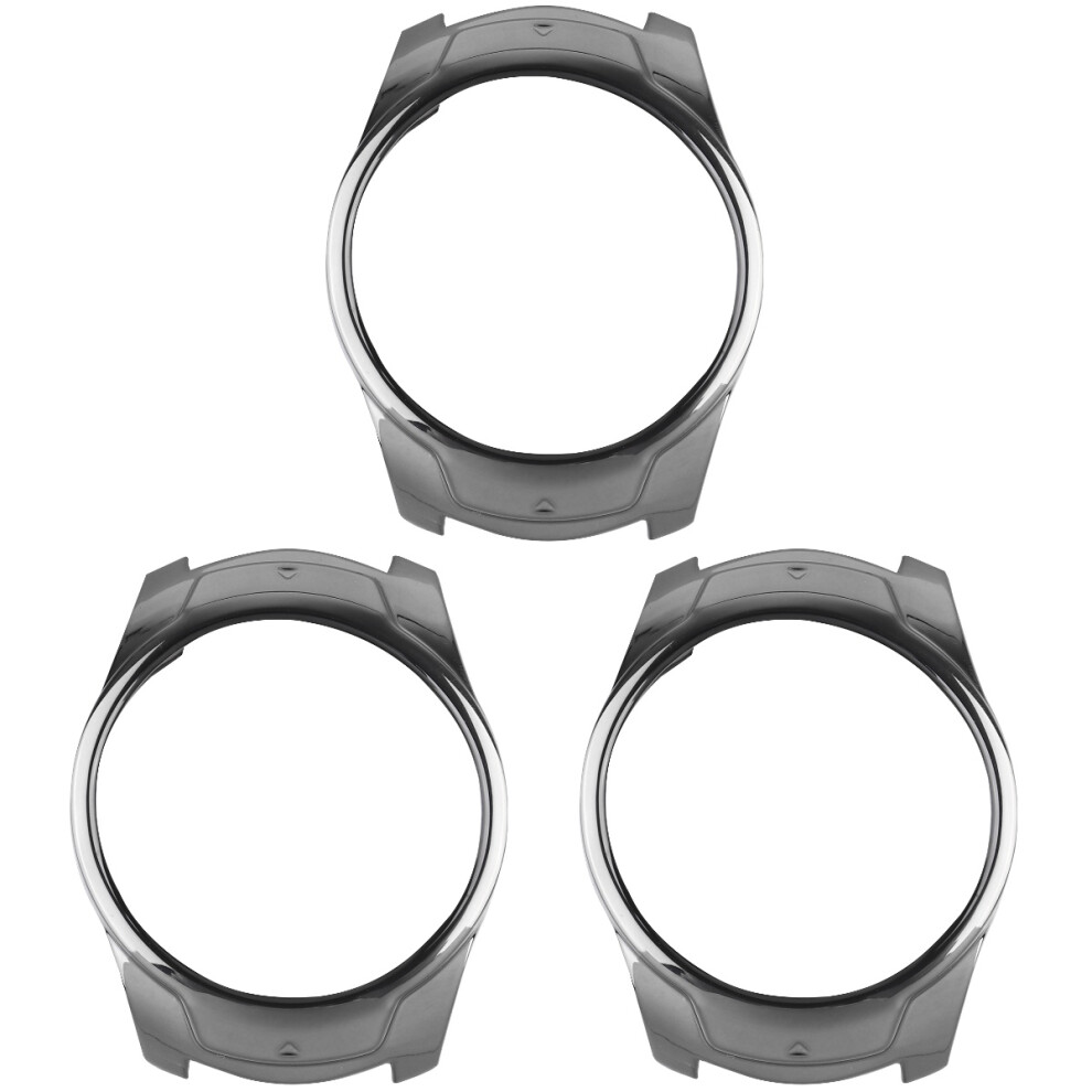 3Pcs Tpu Shockproof Smart Watch Shell Anti-Scratch Cover Silver 3712504049450