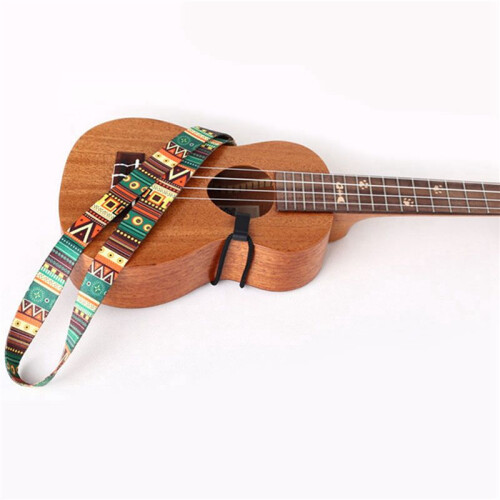 3X Justerbar Mjuk Polyester Gitarr Ukulele Gitarr Akustisk Bas Axelrem BäLtesband Krokband 2