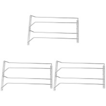 3Pcs Lightweight Stainless Glass Holder Silver Kitchen Storage Rack