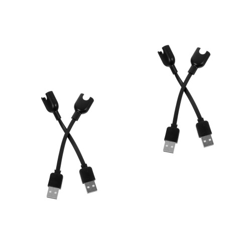 4Pcs USB Charger Cord Black Durable Cable for Smartwatch Charging