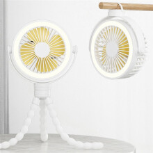 Portable Rechargeable Baby Stroller Fan Clip- Octopus Night Light Personal Handheld Portable Fan