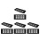 8Pcs Black Aluminum Furniture Vent Covers Rectangular Airflow Grilles 1