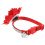 5Pcs Red Plush Dog Collar Adjustable Rhinestone Decorative Pet Collar 1