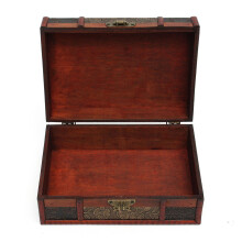 Large Decorative Trinket Jewelry Lock Handmade Vintage Wooden Storage Gift Box