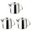 3Pcs Stainless Steel Tea Pot Silver Rust-Resistant Home Teapot 1