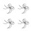 4Pcs Silver Pearl Bow Phone Charm Plastic Keychain Bowknot Accessories 1