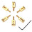 Rektangelgitarrbrosadlar för  Strat Stratocaster Tele Telecaster Elgitarrbyte, Guld (Pack med 12) 2