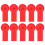 400Pcs Watermelon Red Cattle Ear Tags Durable Plastic for Livestock Id 3