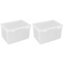 2Pcs Clear Bread Storage Box Fridge Food Holder Kitchen Storage Bin