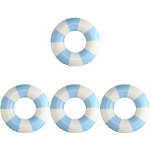 4Pcs Colorful PVC Swimming Rings Lightweight Pool Float for Summer Fun