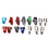 30Pcs Guitar Picks Humb Finger Picks Metal + Plastic 3