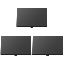 3Pcs Aluminum Alloy Business Organizer Metal Case Black Holder