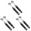 6Pcs Black Ice Cream and Fruit Digging Spoons Easy Storage Handle 1