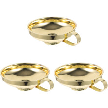3Pcs Golden Stainless Steel Canning Funnel Wide Mouth for Home Use