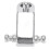 4 Pcs Electric Guitar Roller String Tree String Retainer - Silver 6