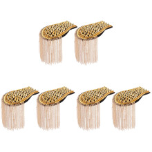 6Pcs Golden Rivet Epaulet Tassel Decoration for Men’s Costume Shoulder