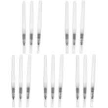 15Pcs Refillable Watercolor Brush Pen White PP Nylon Art Painting Tool