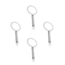 4Pcs Silver Stainless Steel Creme Brulee Rings, Durable Baking Tools