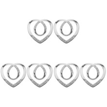 6Pcs Silver Scarf Rings and Slides Zinc Alloy Multi-Use Scarf Ring Set