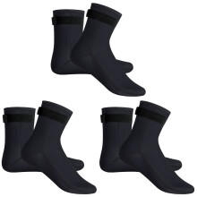 3Pairs Black Warmth Diving Socks Elastic Non-Slip Socks for Swimming