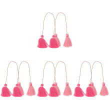 8Pcs Delicate Pink Tassel Pendants for DIY Crafts Home and Curtain Use