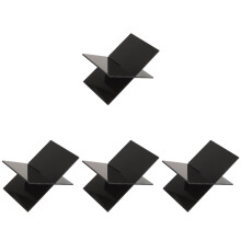 4Pcs Classic Black Acrylic Book Stand Compact Reading Holder for Study