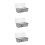 3Pcs Draining Tableware Organizer Black Plastic Cutlery Storage Box 6