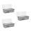 3Pcs Draining Tableware Organizer Black Plastic Cutlery Storage Box 7