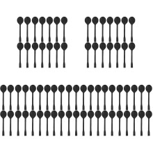 500Pcs Black for Party Dessert Ice Cream Yogurt Cake