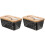 2Sets Convenient Black Butter Holder Ceramic Butter Storage Container 1