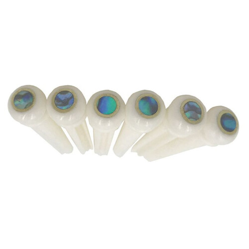 5X Guitar Bone Bridge Pins med 5,3 mm Position Abanlone Dot för Utbyte Av Akustiska Gitarrdelar 2