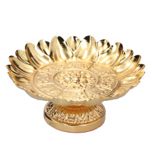 Vintage Decorative Plate, Cake Tray With Stand for Elegant Serving, Retro Alloy Dish with Durable Construction