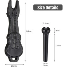 216 Pieces Acoustic Guitar Bridge Pins Pegs in White and Black with 6 Piece Bridge Pin Puller Remover in Guitar