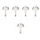 5Pcs Premium Silver Bar Strainer Spoon for Cocktail Ice and Fruit Tea 3