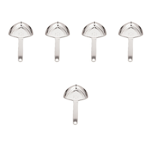 5Pcs Premium Silver Bar Strainer Spoon for Cocktail Ice and Fruit Tea 2