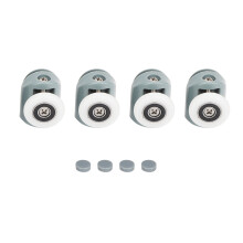 Rodízios para porta de box, peças de reposição para banheiro para portas de vidro de 5 mm ou 6 mm, 4 rodízios superiores com ação de mola e