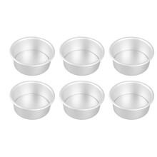 4 Inch Non-Stick Cake Pan Set, 6 Units