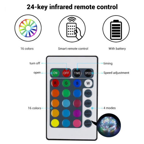 Luci decorative RGB USB da 5 m con telecomando – 50 LED 2