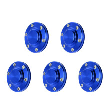 5Pcs Aluminum Blue Car Hub Caps Center Covers Easy Install Wheel Trim