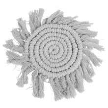 Dessous de verre en macramé anti-traces d'eau, sets de table absorbants au toucher naturel, faits main, style bohème, pour la décoration