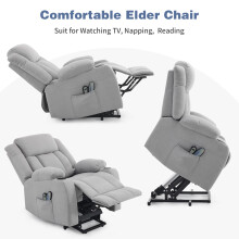 Electric Elderly Chair Armchair Sofa W/ 8-point Massage Belt Heating