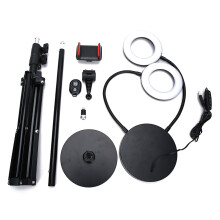 Selfie Ring Light with Tripod Stand, Professional Lighting Solution with Flexible Arm & Remote Shutter, 12" Ring Light for Video Recording, Makeup &
